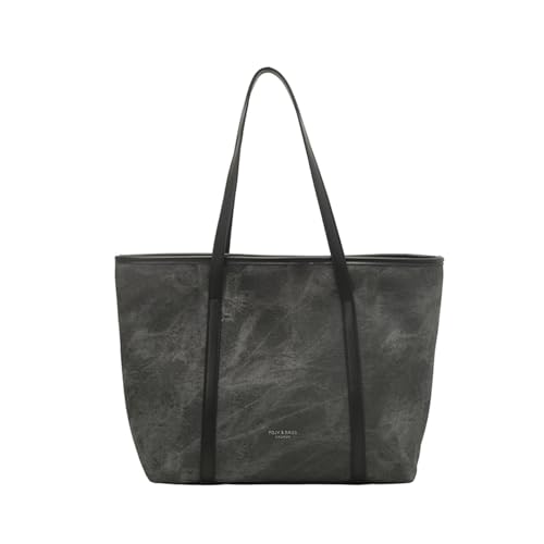 WMFASBAG PU Leder Retro -Umhängetasche Vintage -Tasche Freizeitposition Handtasche (schwarz) von WMFASBAG