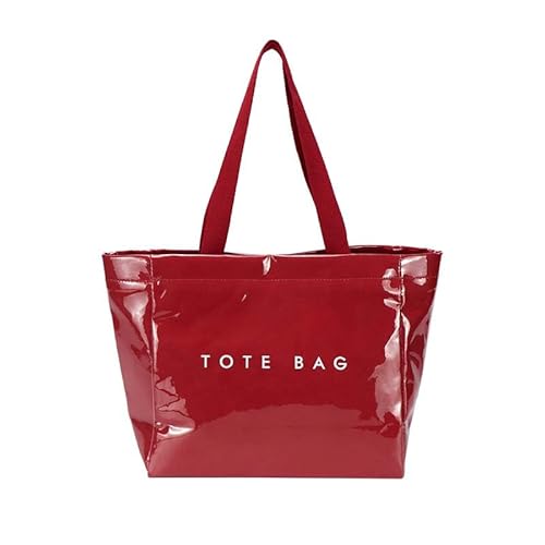 WMFASBAG PVC -Tasche Kraftpapier Umhängetasche Top Griff Einkaufstasche for Frauen (rot) von WMFASBAG