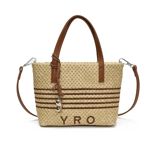 WMFASBAG STRAW CROSSBODY BAG Große Oberhandhandtasche for Frauen (hellbraun) von WMFASBAG