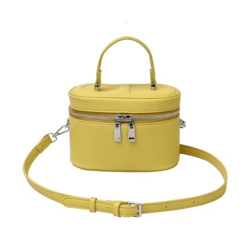 WMFASBAG Square Box Bag Crossbody Geldbörse PU Leder Umhängetasche for Frauen (gelb) von WMFASBAG