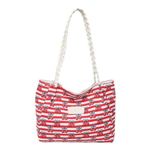 WMFASBAG Süße Schulkotasche mit Reißverschluss -Umhängetasche Arbeitstasche for Frauen Mädchen (Kirsche) von WMFASBAG