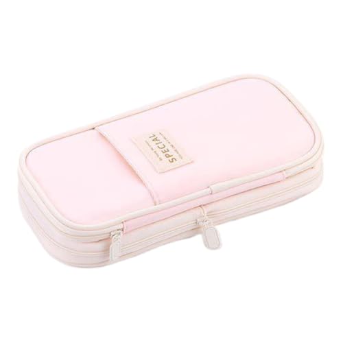 WMFASBAG Teleskope Bleistiftkoffer Doppelschicht Bleistiftbeutel Stationery Organizer (Pink) von WMFASBAG