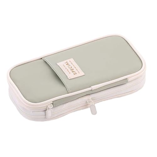 WMFASBAG Teleskope Bleistiftkoffer Doppelschicht Bleistiftbeutel Stationery Organizer (grün) von WMFASBAG