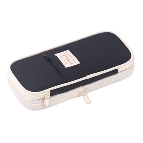 WMFASBAG Teleskope Bleistiftkoffer Doppelschicht Bleistiftbeutel Stationery Organizer (schwarz) von WMFASBAG