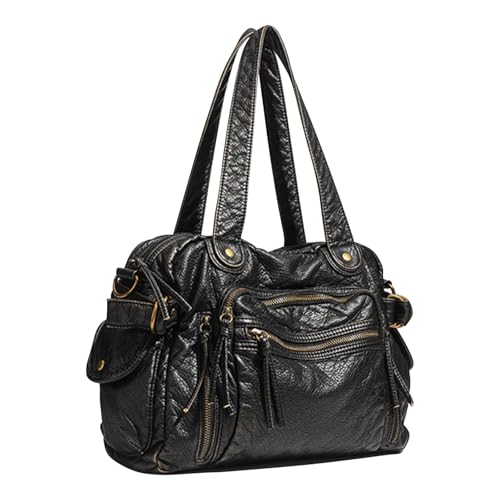 WMFASBAG Umhängetasche Multipockets Crossbody Tasche große Handtasche for Frauen einkaufen (schwarz) von WMFASBAG