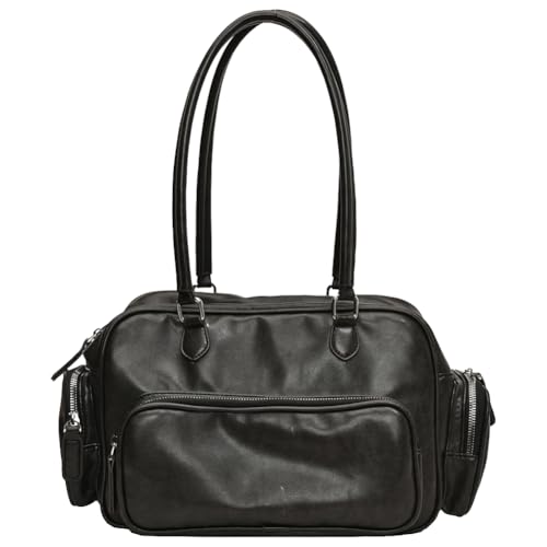 WMFASBAG-Umhängetasche for Frauen mit Multipockets Unterarmtasche PU Leder mit Reißverschluss Hobo-Tasche Feste Arbeit for Arbeitsreisen von WMFASBAG