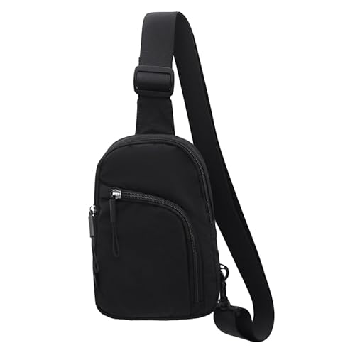 WMFASBAG Unisex Casual Chest Bag Verstellbares Crossbody Bag Frauen Männer Tasche (schwarz) von WMFASBAG