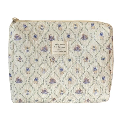 WMFasbag gestatze Kaninchen Make -up -Tasche Kosmetische Organizer Tasche mit großer Kapazität Make -up Aufbewahrungstasche Ästhetik süßer Kaninchen -Toilettenbeutel Kosmetikbeutel Kosmetikb von WMFASBAG