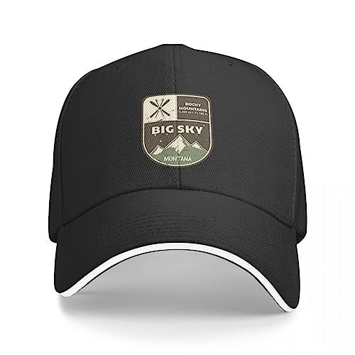 Basecap Big Sky Rocky Mountains Montana Baseballmütze Golfhut Mann Trucker Hut Gentleman Hut Frauen Strandmode Herren von WMTCNC