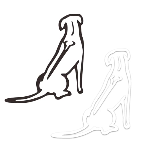 WMUVAZA Aufkleber für Auto, 2 Stück Rhodesian Ridgeback Aufkleber für Auto, Sticker Heckscheibe Auto Fahrrad Motorrad Rhodesian Ridgeback Aufkleber für Auto Heckscheibe Fenster Bus 13.5X15.2cm von WMUVAZA