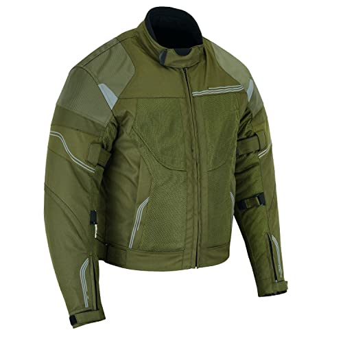 WMW WALI MOTO WEAR Herren Motorrad Sommerjacke Motorrad Textil Schutzjacke Motorradjacke Biker (as3, alpha, x_l, regular, regular, Grün) von WMW WALI MOTO WEAR