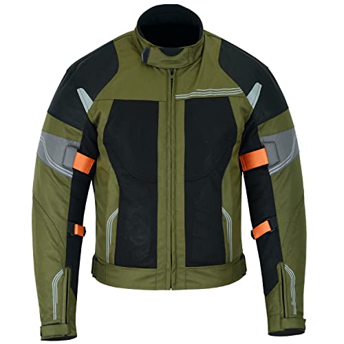 WMW WALI MOTO WEAR Herren Motorrad Sommerjacke Motorrad Textil Schutzjacke Motorradjacke Biker (as3, alpha, x_l, regular, regular, Schwarz Grün) von WMW WALI MOTO WEAR