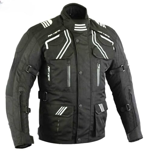 WMW WALI MOTO WEAR Herren Motorrad Textil jacke, Motorrad Textiljacke schwarz Motorrad Roller Jacke (DE/NL/SE/PL, Alphanumerisch, S, Regular, Regular, Black) von WMW WALI MOTO WEAR