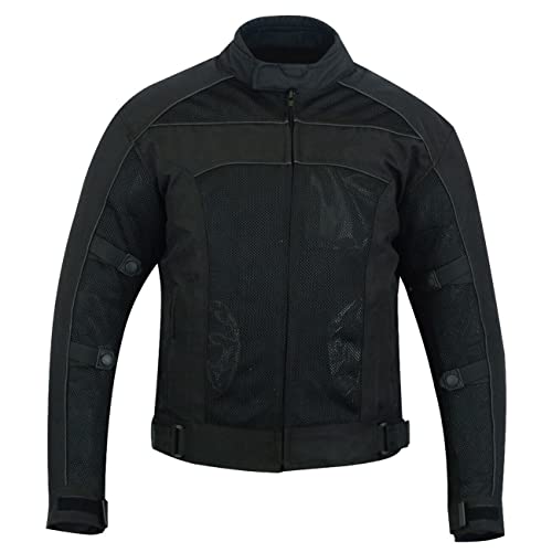 WMW WALI MOTO WEAR Herren Motorrad Textiljacke Motorrad Biker Quad Jacke Motorrad Sommerjacke mit Protektoren (as3, alpha, m, regular, regular, Schwarz) von WMW WALI MOTO WEAR