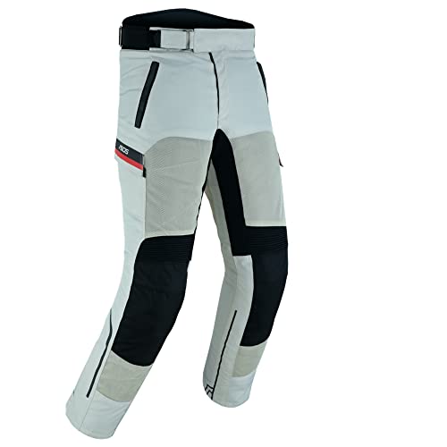 WMW WALI MOTO WEAR Herren Motorradhose Motorrad wasserdichte Hose Cordura Textilhose Rüstung (as3, Alpha, l, Regular, Regular, Grau, Regulär) von WMW WALI MOTO WEAR