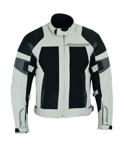 WMW WALI MOTO WEAR Herren Motorradjacke Sommerjacke Motorrad Textil Jacke Schutzjacke Motorrad Biker Jackes (as3, alpha, 4x_l, regular, regular, Grau) von WMW WALI MOTO WEAR