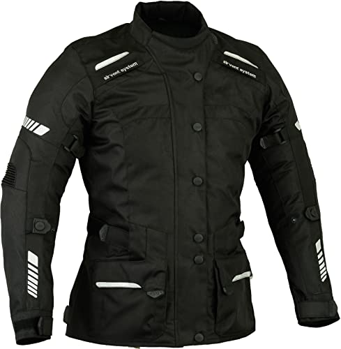 WMW WALI MOTO WEAR Motorrad Rennjacke Panzerjacken Fahrerschutzjacken Damen Mädchen Motorradbekleidung Motorradjacke (as3, alpha, m, regular, regular, Schwarz) von WMW WALI MOTO WEAR