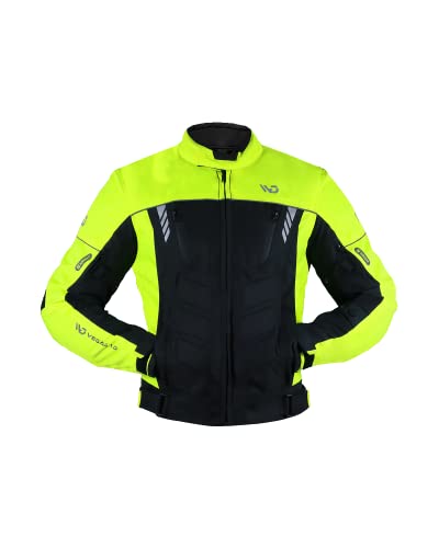 WMW WALI MOTO WEAR Motorradjacke Herren mit Protektoren textil bikerjacke wasserabweisend winddicht motorrad leicht kombi jacke (as3, alpha, 5x_l, regular, regular) von WMW WALI MOTO WEAR