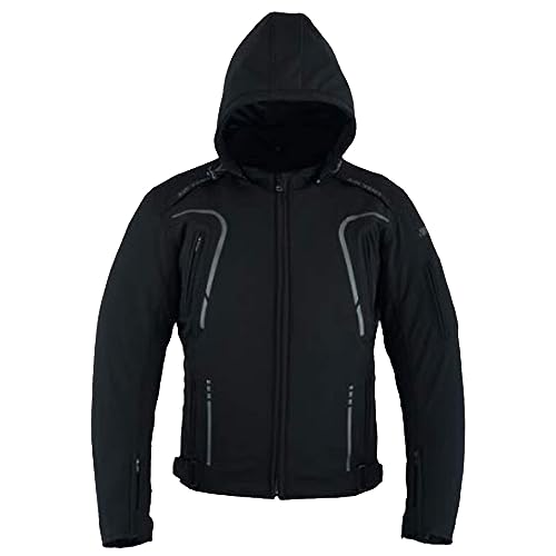 WMW WALI MOTO WEAR Motorradjacke mit Protektoren Herren Textil Motorrad Jacke Roller - Ausverkauf ! (S, BLACK) von WMW WALI MOTO WEAR