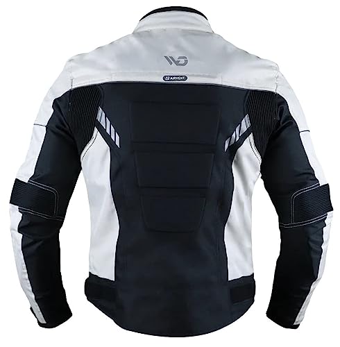 WMW WALI MOTO WEAR motorradjacke herren mit protektoren wasserdicht, Weiß, Bikerjacke, Scooterjacke (as3, alpha, 5x_l, regular, regular) von WMW WALI MOTO WEAR