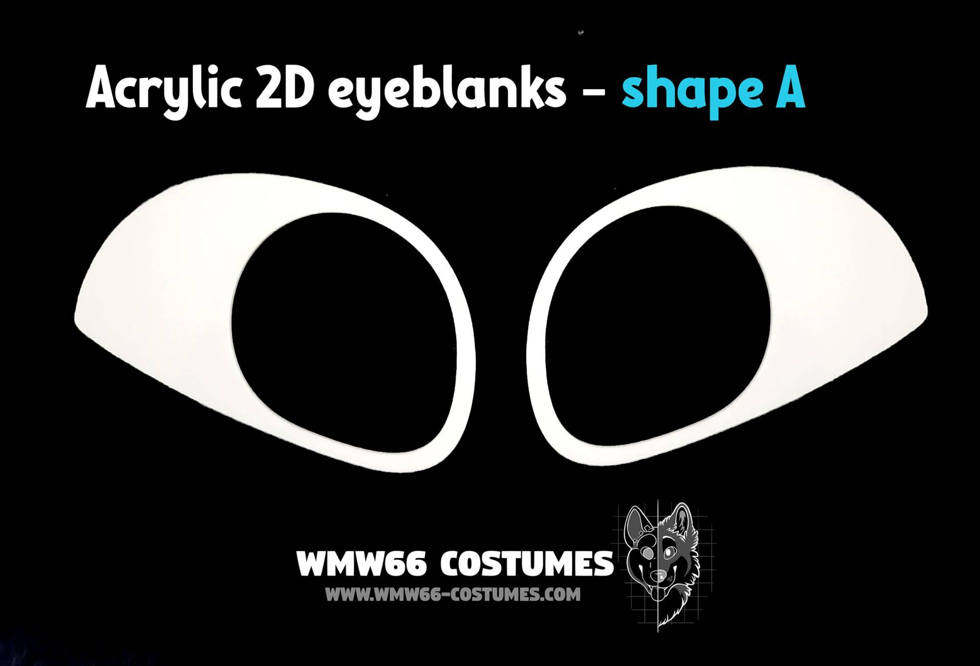 2D Acryl Fursuit Augen Rohlinge - Form A 2D Acryl Fursuit Augen Rohlinge - Form A von WMW66Costumes