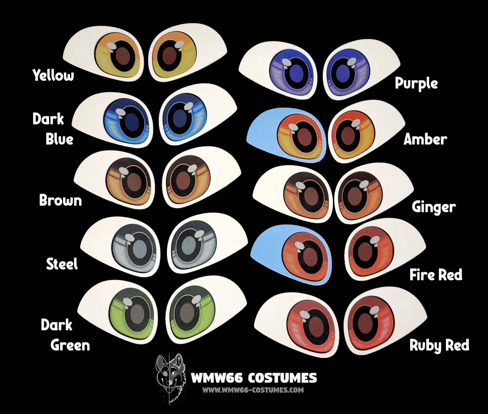 Fursuit Eye Mesh Für 2D Augen - Form A Fursuit Eye Mesh Für 2D Augen - Form A von WMW66Costumes