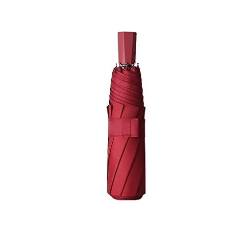 WMYDNXXT Regenschirme Mini-Regenschirm Sonnenschirm Regen Winddicht Leicht Klappbar Tragbare Regenschirme for Frauen Männer(Umbrella Red) von WMYDNXXT