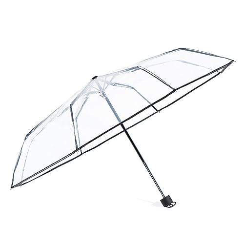 WMYDNXXT Regenschirme Transparenter Automatikschirm Damenschirm Klappschirm for Regen Und Sonne Winddicht Damen Regenschirme von WMYDNXXT