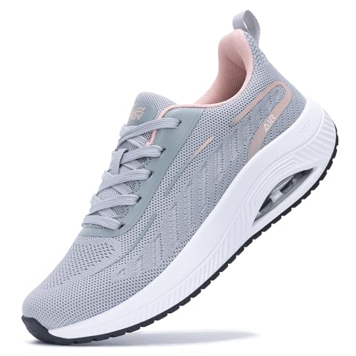 WNA Step Up Damen Orthopädisch Schuhe Arch Support leichte Walkingschuhe Sneaker Laufschuhe,EU Größe 41,Graurosa von WNA Step Up