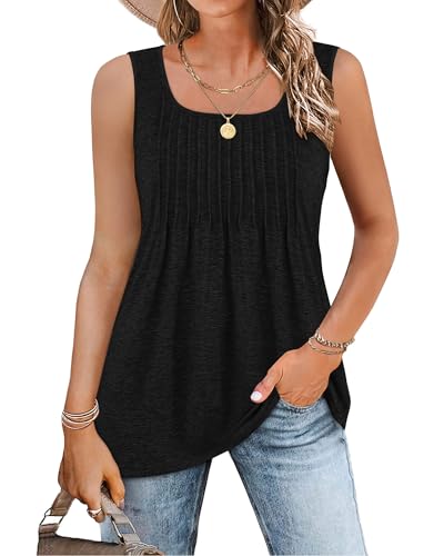 WNEEDU Tank Top Damen Oberteile Tunika Blusentop Schwarz XL WNEEDU Tank Top Damen Oberteile Tunika Blusentop Schwarz XL von WNEEDU