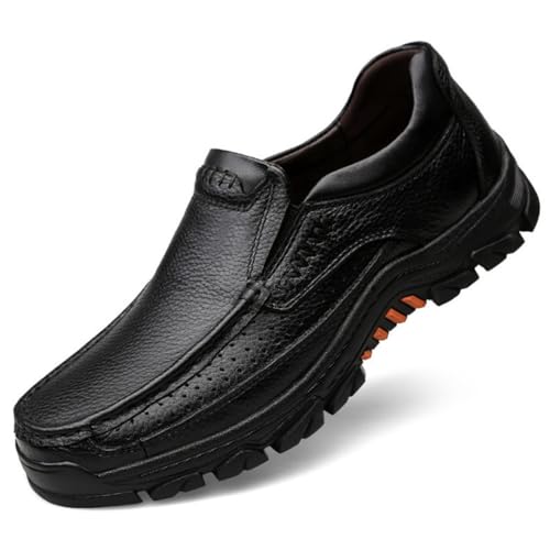 WNUKATO Herrenschuhe Bequemer Slip-on-Loafer Lederschuhen für Arbeit und Business Casual Schwarz 41 EU WNUKATO Herrenschuhe Bequemer Slip-on-Loafer Lederschuhen für Arbeit und Business Casual Schwarz 41 EU von WNUKATO