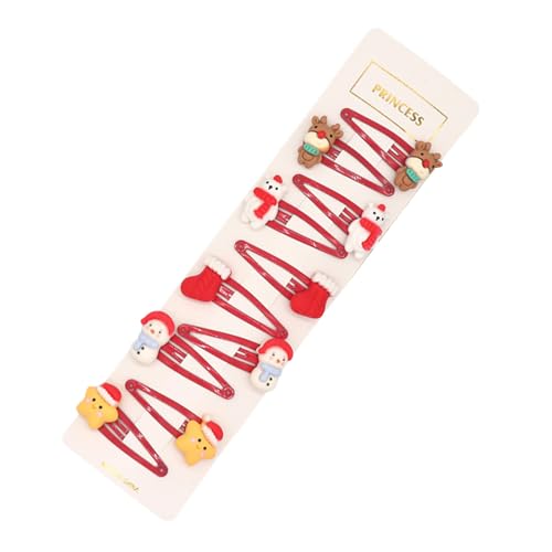 10 oder 8-teiliges Set Weihnachts-Haarspangen für Kinder, schöne Party-Haarschmuck, Haarspangen, festliche Haarschmuck von WNXGNHO