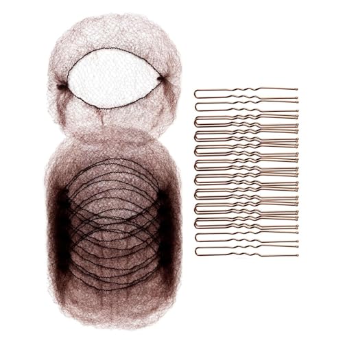 Unsichtbare Elastische Kanten Meshes Brötchen Haarnetz Und U Förmige Stifte Set Haarzubehör Set Für Frauen Ballet Bun Sleepings Bun Hair Net Invisible Elastic Mesh Und U Förmige Stifte Set Set von WNXGNHO