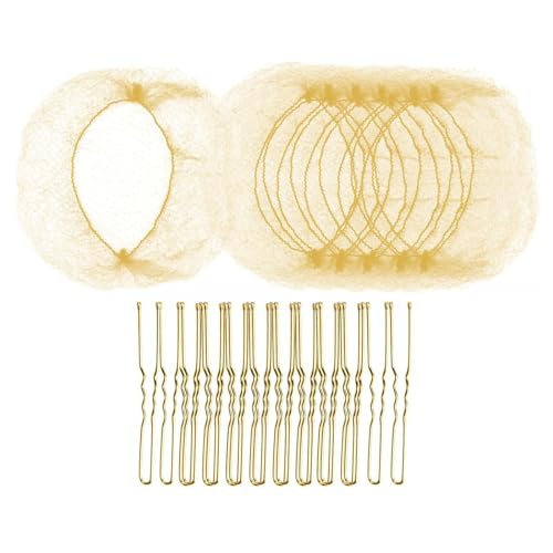 Unsichtbare Elastische Kanten Meshes Brötchen Haarnetz Und U Förmige Stifte Set Haarzubehör Set Für Frauen Ballet Bun Sleepings Bun Hair Net Invisible Elastic Mesh Und U Förmige Stifte Set Set von WNXGNHO
