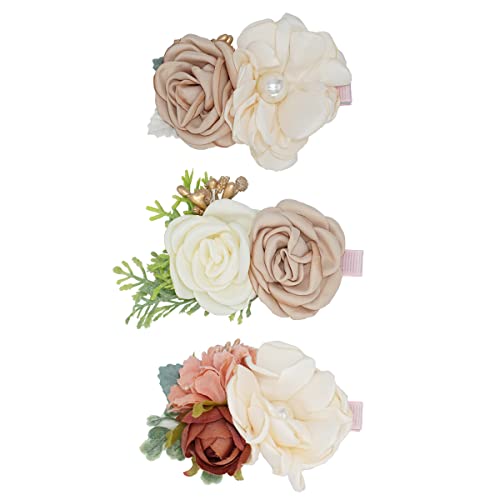 WNYUJOY Haarspangen für Mädchen, Blumen-Design, vollständig gefüttert, Krokodilleder-Haarschleifen für Babys, Neugeborene, Kleinkinder, 3 Stück WNYUJOY Haarspangen für Mädchen, Blumen-Design, vollständig gefüttert, Krokodilleder-Haarschleifen für Babys, Neugeborene, Kleinkinder, 3 Stück von WNYUJOY