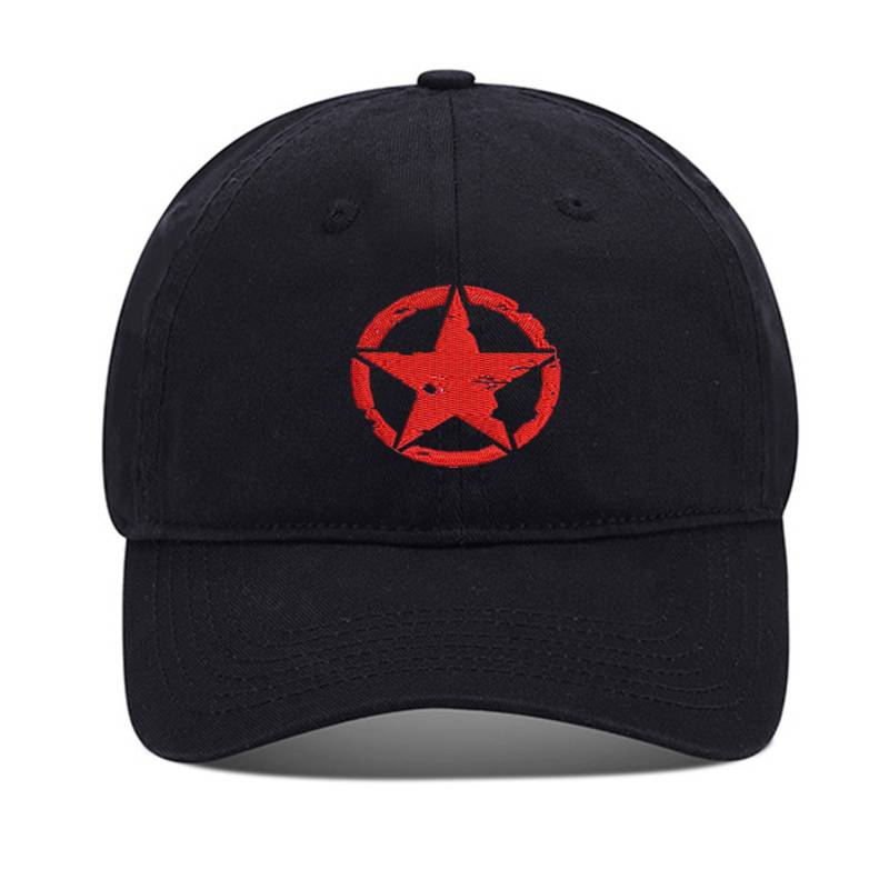 Army Star Unisex Stickerei Baseball Mütze Gewaschene Baumwolle Bestickt Verstellbare von WOAIXIA