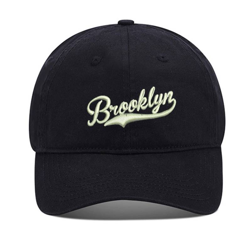 Brooklyn Unisex Stickerei Baseball Mütze Gewaschene Baumwolle Bestickt Verstellbare von WOAIXIA