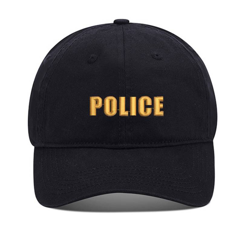 Polizeioffizier Unisex Stickerei Baseballmütze Gewaschene Baumwolle Bestickt Verstellbare Mütze von WOAIXIA