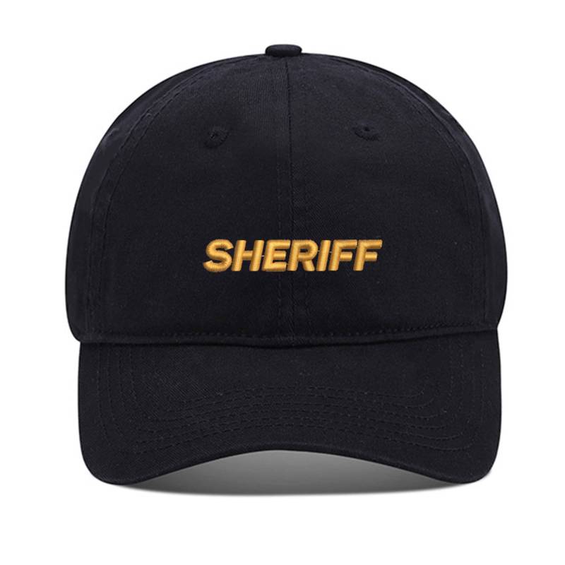 Sheriff Military Unisex Stickerei Baseball Mütze Gewaschene Baumwolle Bestickt Verstellbare von WOAIXIA