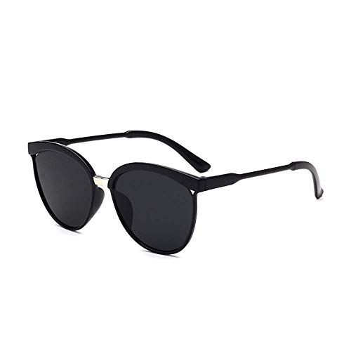 WOBANG 70er 80er Jahre Retro Sonnenbrille Pornobrille Pilotenbrille Sonnenbrillen für Damen, UV400 Schutz Frauen Sunglasses mit Runden Katzenauge Flach Spiegel und Metallrahmen (F) von WOBANG