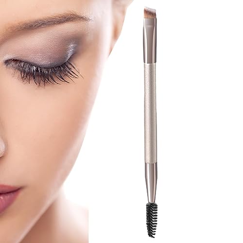 Abgewinkelter Augenbrauenpinsel,Wimpern- und Augenbrauen-Styling-Set für Frauen - Reisefreundlicher, abgewinkelter Brauenpinsel für präzises Auftragen, natürliches Mischen von Augenbrauenpuder, Wobblo von WOBBLO