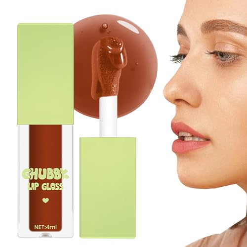 Aufpolsterndes Lippenöl | Feuchtigkeitsspendender Lip Oil Gloss,4 ml aufpolsternder Lipgloss, lang anhaltendes, feuchtigkeitsspendendes Lip Glow Oil, getöntes Lippenöl für die Lippenpflege und Wobblo von WOBBLO