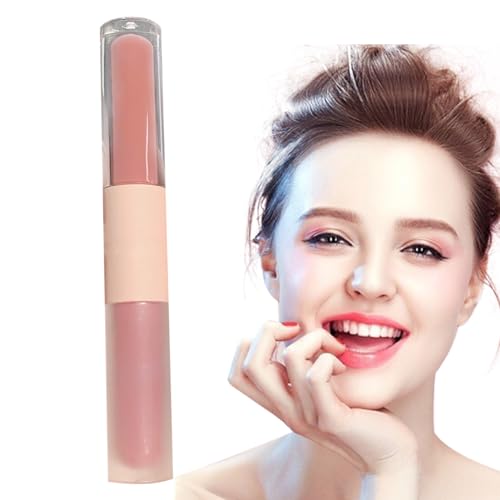 Ganzer Lipgloss | Feuchtigkeitsspendender Lipgloss mit doppeltem Kopf, persönliche Schönheitspflege für Frauen und Mädchen, Urlaubsgeschenk für Weihnachten, Neujahr, Geburtstag Wobblo von WOBBLO