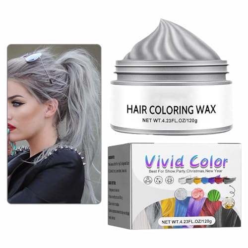 Haarfarbe Wachs - Haarfarbe Haarfarbe Haarwachs Mild Naturhaar - Temporäre Haarfarbe für DIY-Frisur für Kinder, Männer, Frauen, farbiges Haarwachs für Party, Cosplay, Halloween, Weihnachten Wobblo von WOBBLO