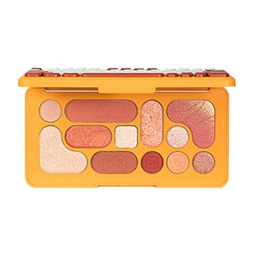 Lidschatten-Palette Matt, 12 Farben Perlglanz Matt Lidschatten mit Tastaturetui, langanhaltendes Augen-Make-up, mischbar und hochpigmentiert für einen Wobblo von WOBBLO