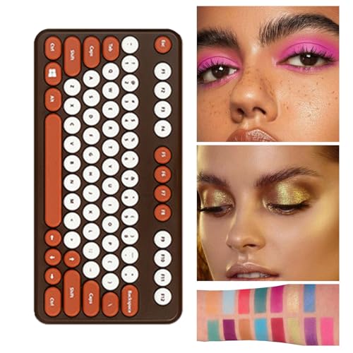 Lidschatten mischbar | 12 Farben Matt Perlmutt Make-up Paletten mit Tastaturhülle | Hochpigmentierte Lidschatten-Palette Make-up für Mädchen und Frauen Wobblo von WOBBLO