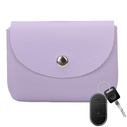 Weiche Geldbörse Mini Münztasche Litschi-Motiv Portemonnaie Mini Geldbörse Kleine Geldbörse Mini Münztasche Kleine Geldbörse Kleine Taschen für Handtasche Geldtasche, violett, 1 von WOBBLO