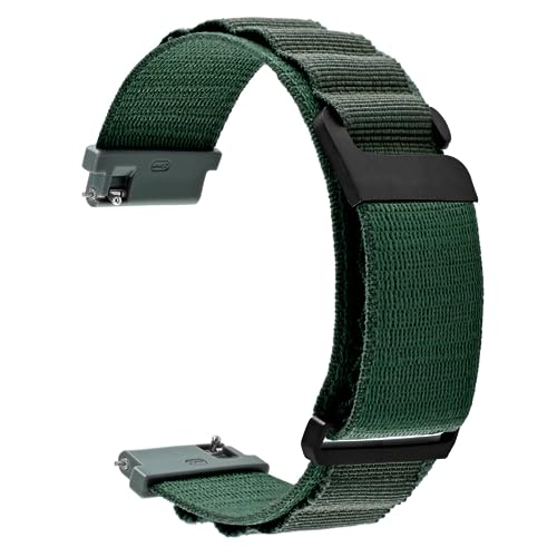 WOCCI 18mm Alpine Nylon Uhrenarmband, Verstellbares Sport Armband, Schnalle Schnalle (Grün) von WOCCI