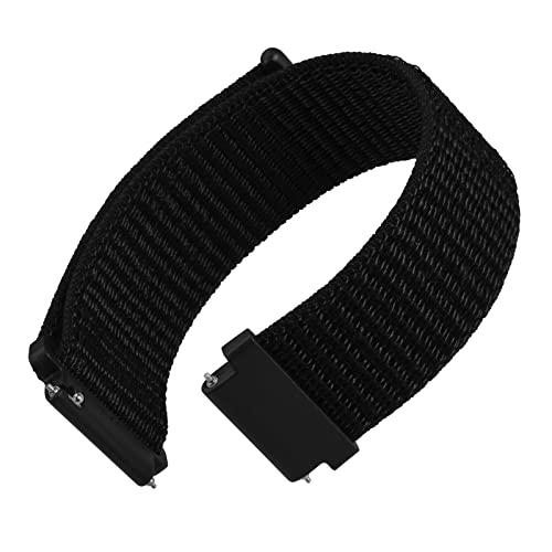 WOCCI 18mm Verstellbares Nylon Uhrenarmband, Sport Loop Armband mit Schnellverschluss (Schwarz) von WOCCI