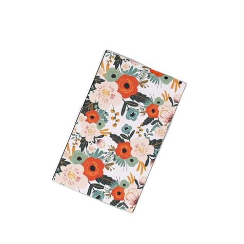 WOCOCN Visitenkartenhalter aus Edelstahl, ultradünnes Visitenkartenetui und Organizer, Geldbörsen-Namenskartenhalter (Retro-Blumen) von WOCOCN